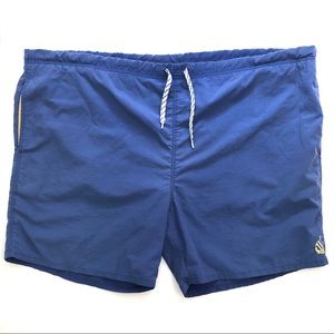 Vintage 1990s Nautica Blue Swim Trunks Board Shorts   XLarge